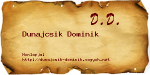 Dunajcsik Dominik névjegykártya