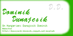 dominik dunajcsik business card